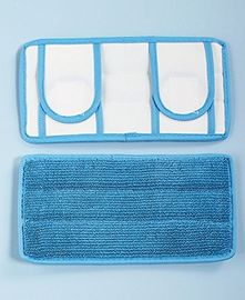 مجموعة من 2 ستوكات قابلة لإعادة الاستخدام رطبة ممسحة التجارية 11 بوصة الأزرق تويست كومة مع قماش أبيض