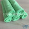 اللون الأخضر لحمة محبوك 80٪ البوليستر 20٪ البولياميد شبكة صغيرة على شكل منشفة تنظيف القماش