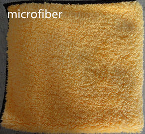 المرجان الصوف خياطة تنظيف اليد ستوكات الرياضة منشفة 40 * 40 سنتيمتر الأصفر 300gsm